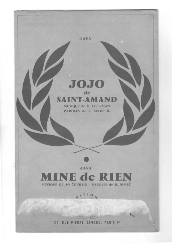 télécharger la partition d'accordéon Mine de rien (Java) au format PDF