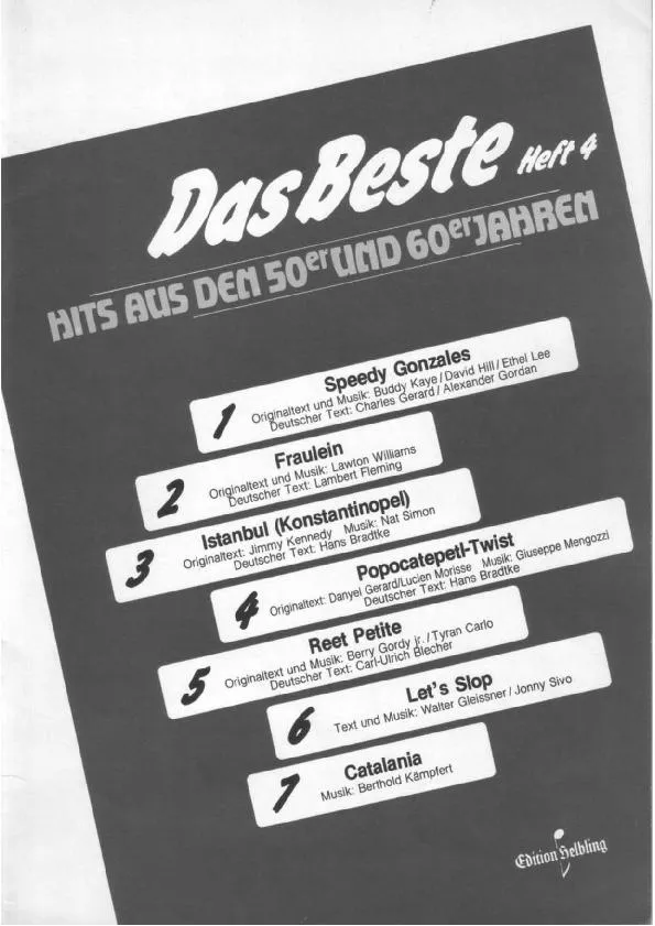 télécharger la partition d'accordéon Das Beste Volume 4 (7 titres) au format PDF