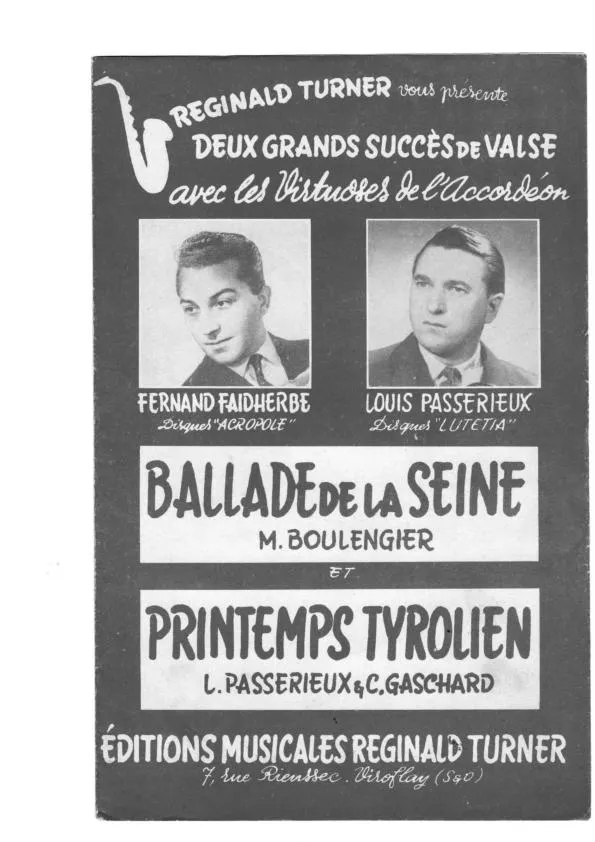 télécharger la partition d'accordéon Ballade de la Seine (Orchestration) (Valse) au format PDF