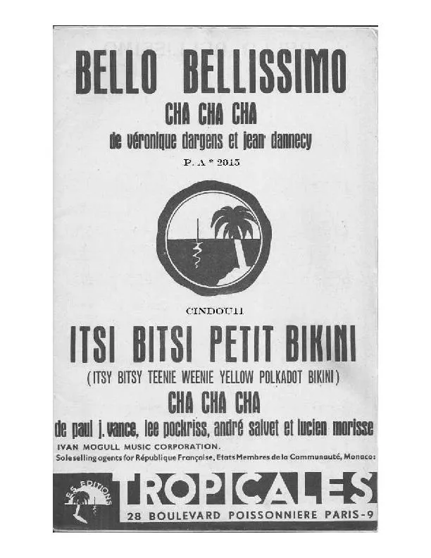 télécharger la partition d'accordéon Bello Belissimo (Arrangement : Henry Leca) (Orchestration Complète) (Cha Cha Cha) au format PDF