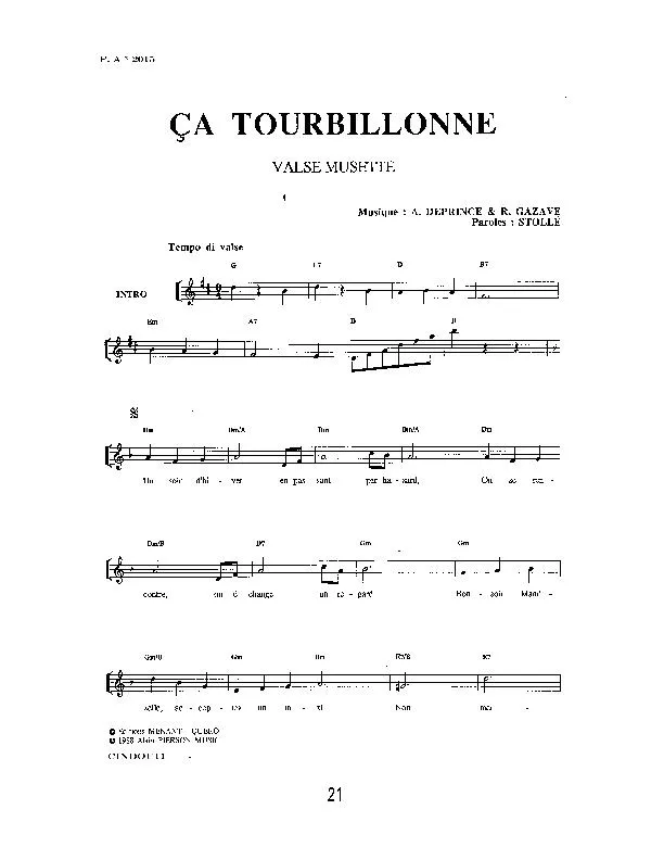 télécharger la partition d'accordéon Ça tourbillonne (Valse) au format PDF