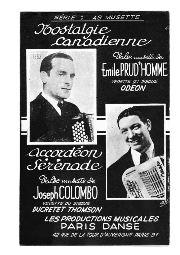 télécharger la partition d'accordéon Nostalgie Canadienne (Valse Musette) au format PDF