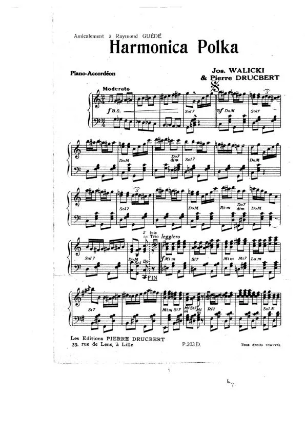 télécharger la partition d'accordéon Harmonica Polka au format PDF