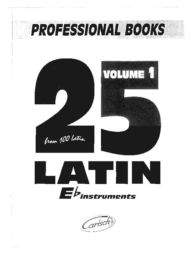 télécharger la partition d'accordéon 25 Latin Eb Instruments (Volume 1) au format PDF