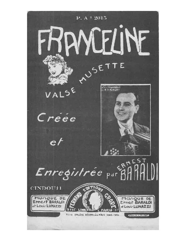 télécharger la partition d'accordéon Franceline (Valse Musette) au format PDF