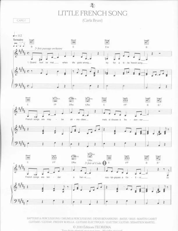 télécharger la partition d'accordéon Little French Song au format PDF