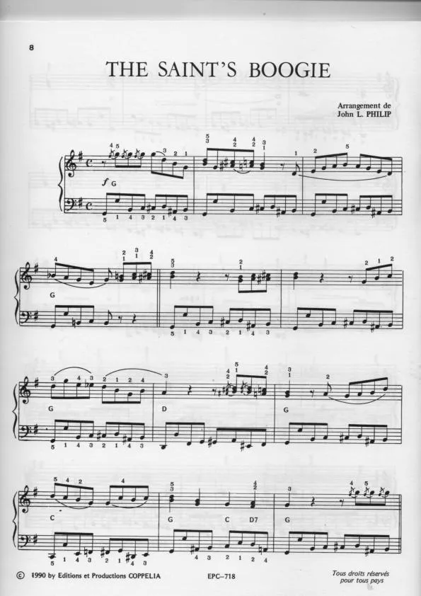 télécharger la partition d'accordéon The saint's boogie au format PDF