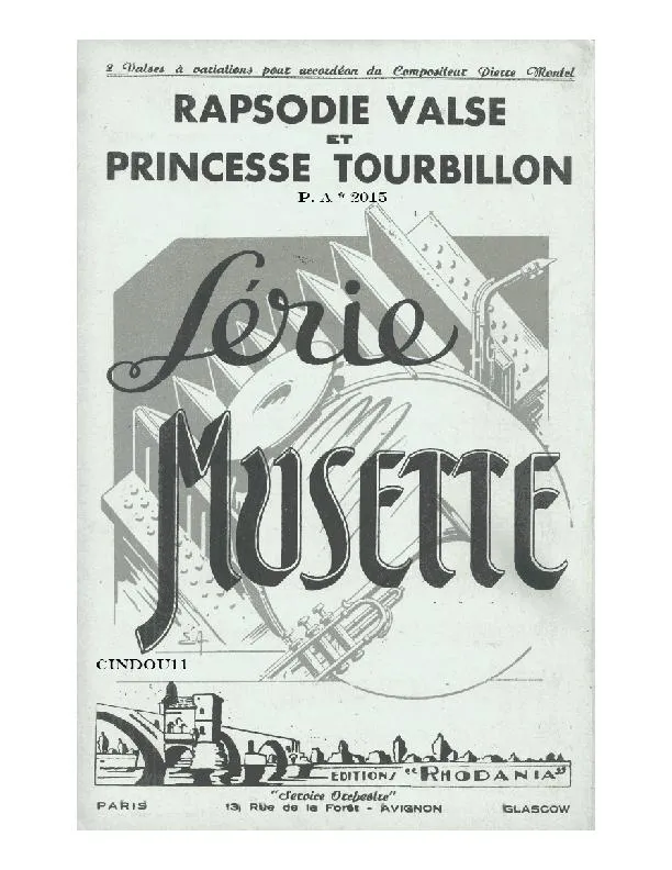 télécharger la partition d'accordéon Princesse Tourbillon (Valse à Variations) au format PDF