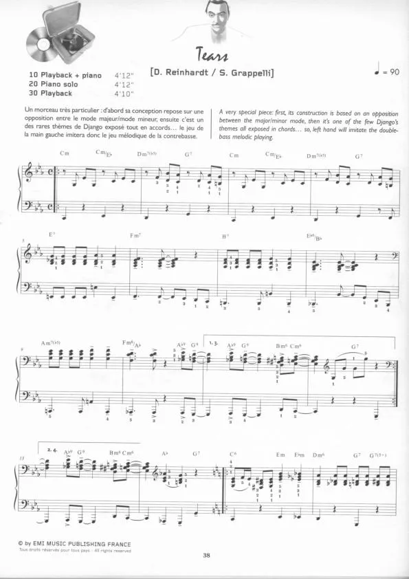 télécharger la partition d'accordéon Tears au format PDF