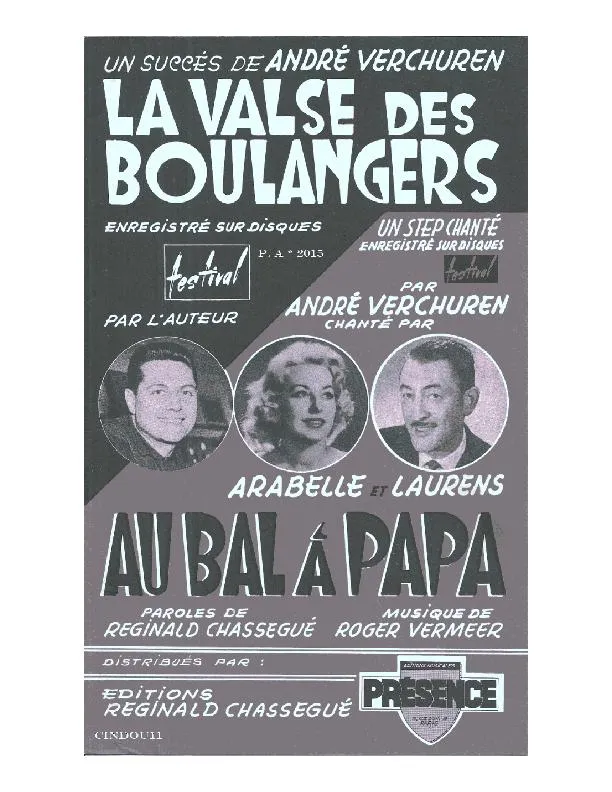 télécharger la partition d'accordéon La valse des boulangers (Orchestration Complète) au format PDF