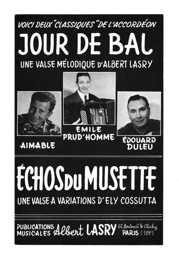 télécharger la partition d'accordéon Echos du musette (Arrangement : Albert Lasry) (Orchestration Complète) (Valse à Variations) au format PDF