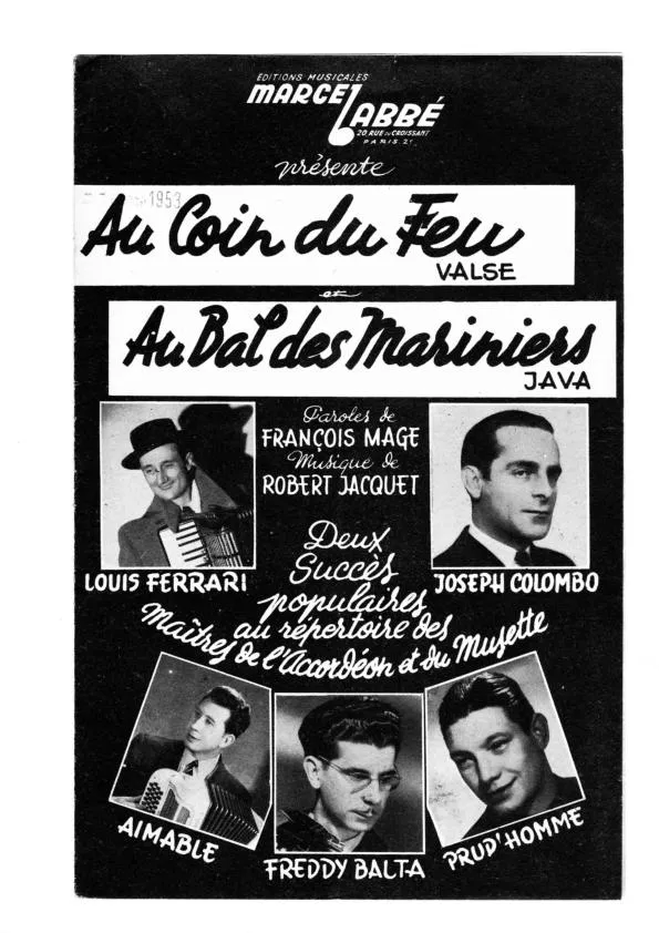 télécharger la partition d'accordéon Au bal des mariniers (Orchestration Complète) (Java) au format PDF