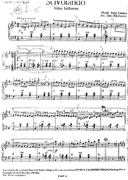 télécharger la partition d'accordéon Scivolando (Arrangement : Otto Eckelmann) (Valse Brillante) au format PDF