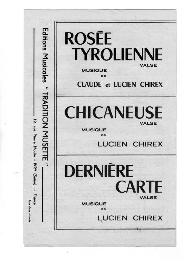 télécharger la partition d'accordéon Rosée Tyrolienne (Valse) au format PDF