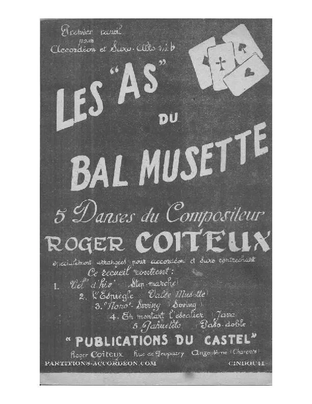 télécharger la partition d'accordéon Recueil : 5 Danses du Compositeur : Roger Coiteux au format PDF