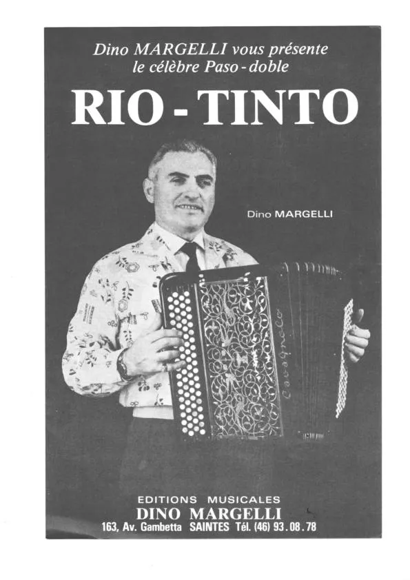 télécharger la partition d'accordéon Rio Tinto (Paso Doble) au format PDF