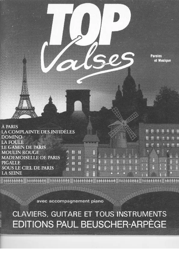 télécharger la partition d'accordéon Top Valses (10 Titres) au format PDF