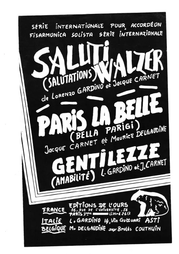 télécharger la partition d'accordéon Gentilezze (Amabilité) (Mazurka) au format PDF