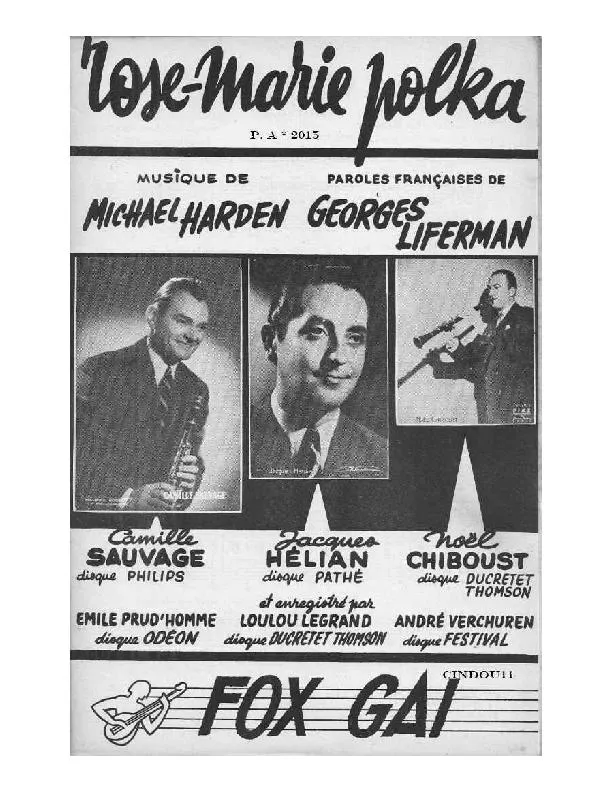télécharger la partition d'accordéon Rose Marie Polka (Arrangement : Raymond Legrand) (Orchestration Complète) (Fox) au format PDF