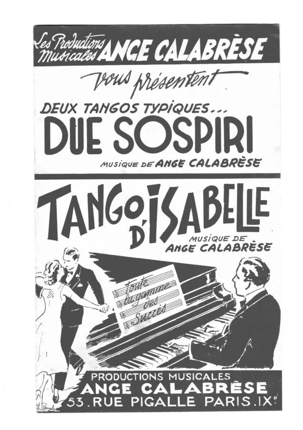 télécharger la partition d'accordéon Due Sospiri (Deux soupirs) (Orchestration) (Tango Typique) au format PDF