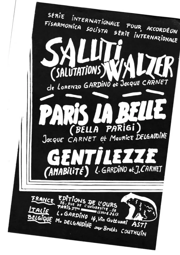 télécharger la partition d'accordéon Saluti Walzer (Salutations) + Paris la belle (Bella Parigi) (Valse Musette) au format PDF