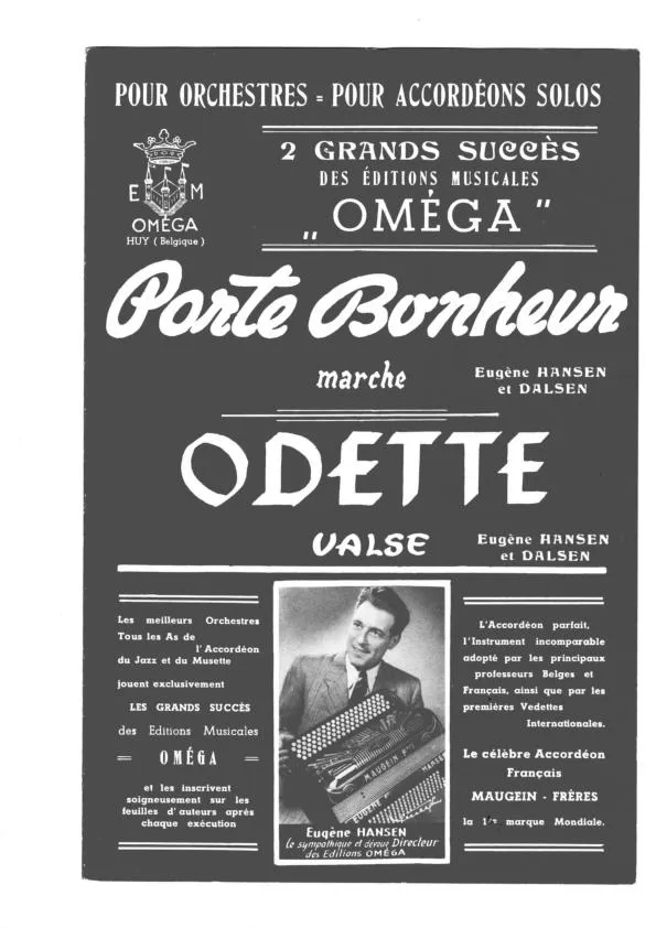 télécharger la partition d'accordéon Odette (Orchestration Complète) (Valse) au format PDF