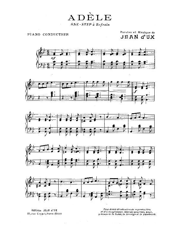 télécharger la partition d'accordéon Adèle (One Step) au format PDF