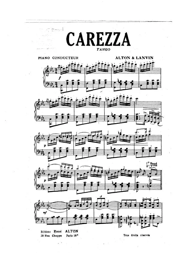 télécharger la partition d'accordéon Carezza + Corsica (Tangos) au format PDF