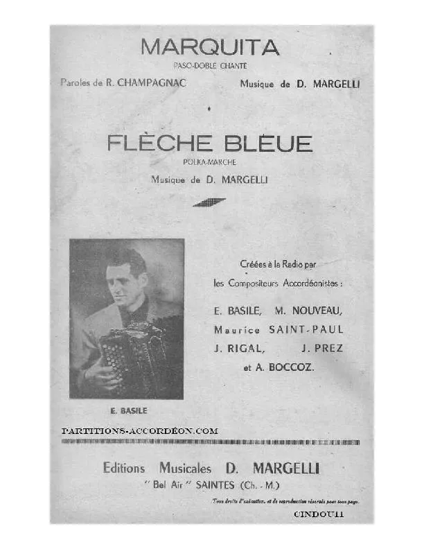 télécharger la partition d'accordéon Marquita (Orchestration) (Paso Doble Chanté) au format PDF