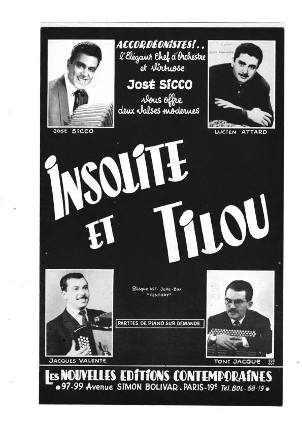 télécharger la partition d'accordéon Insolite + Tilou (Valse) au format PDF