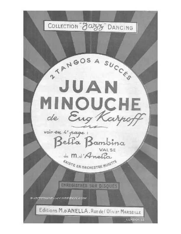télécharger la partition d'accordéon Juan (Orchestration) (Tango) au format PDF
