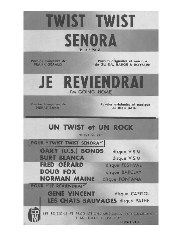 télécharger la partition d'accordéon Twist Twist Señora (Orchestration Complète) au format PDF