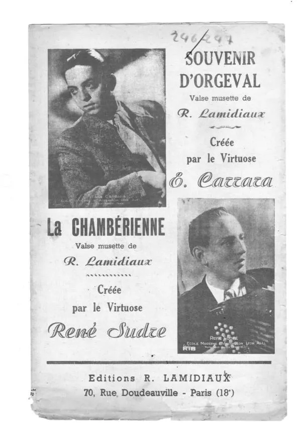 télécharger la partition d'accordéon Souvenir d'Orgeval + La Chambérienne (Valse Musette) au format PDF