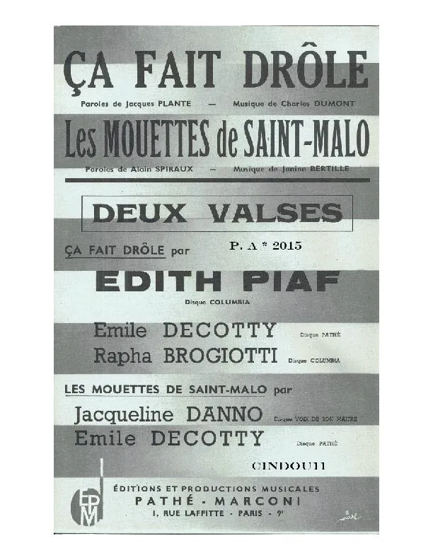 télécharger la partition d'accordéon Les mouettes de Saint Malo (Orchestration Complète) (Valse Chantée) au format PDF