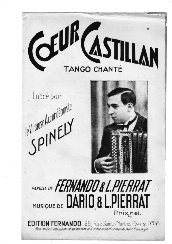 télécharger la partition d'accordéon Cœur Castillan (Tango Chanté) au format PDF