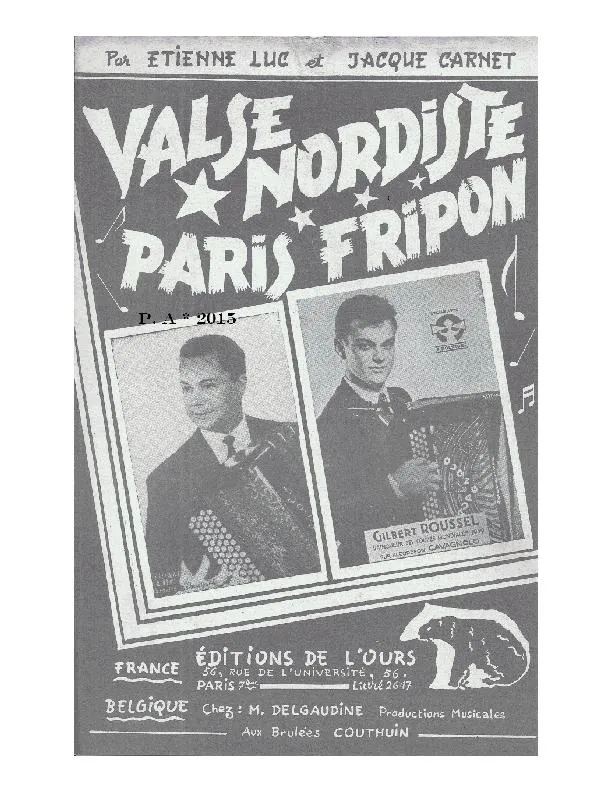 télécharger la partition d'accordéon Valse Nordiste (Orchestration Complète) (Valse Musette) au format PDF