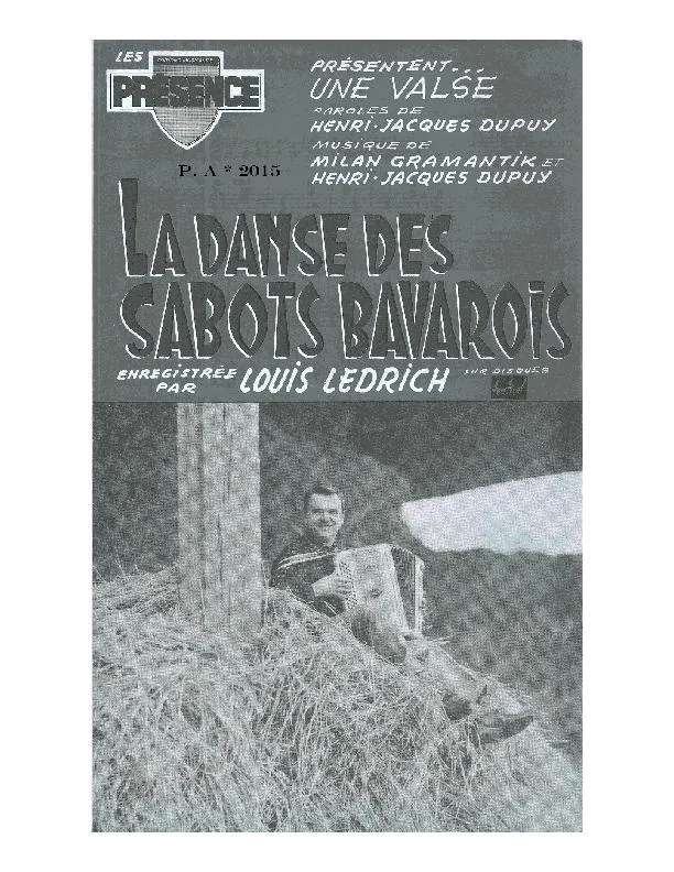 télécharger la partition d'accordéon La danse des sabots Bavarois (Orchestration Complète) (Valse) au format PDF