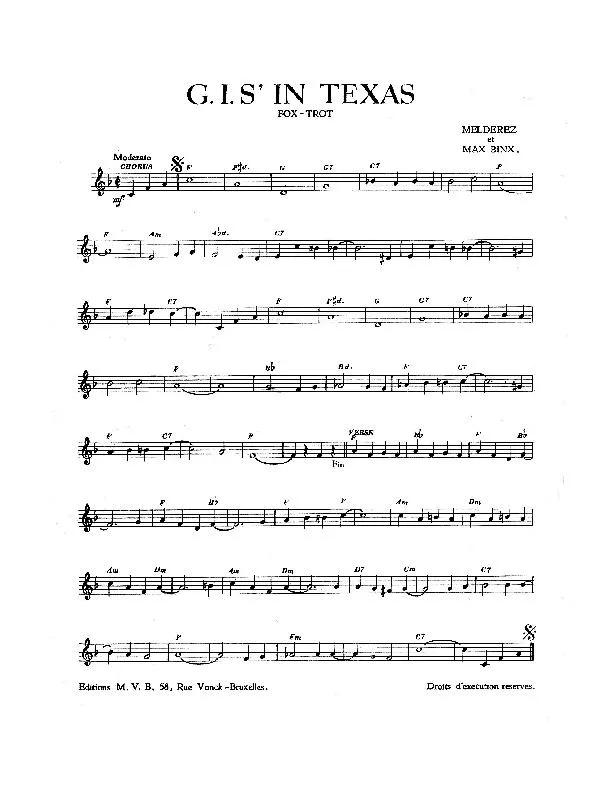 télécharger la partition d'accordéon G I S in Texas (Fox Trot) au format PDF