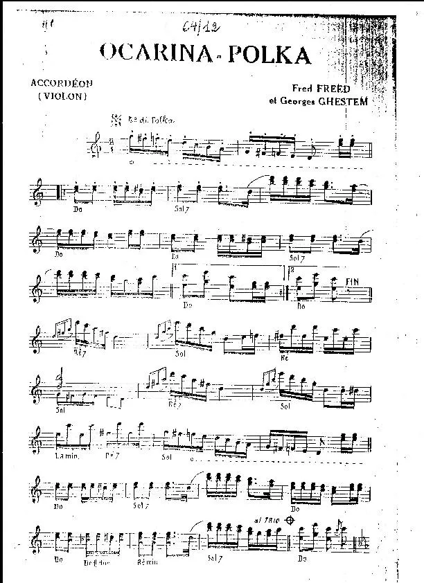 télécharger la partition d'accordéon Ocarina Polka au format PDF