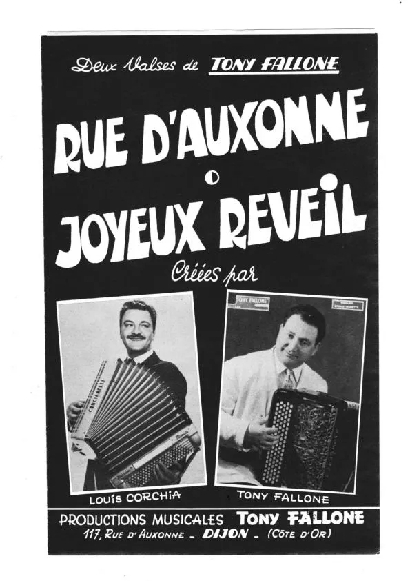 télécharger la partition d'accordéon Rue d'Auxonne + Joyeux réveil (Valse) au format PDF