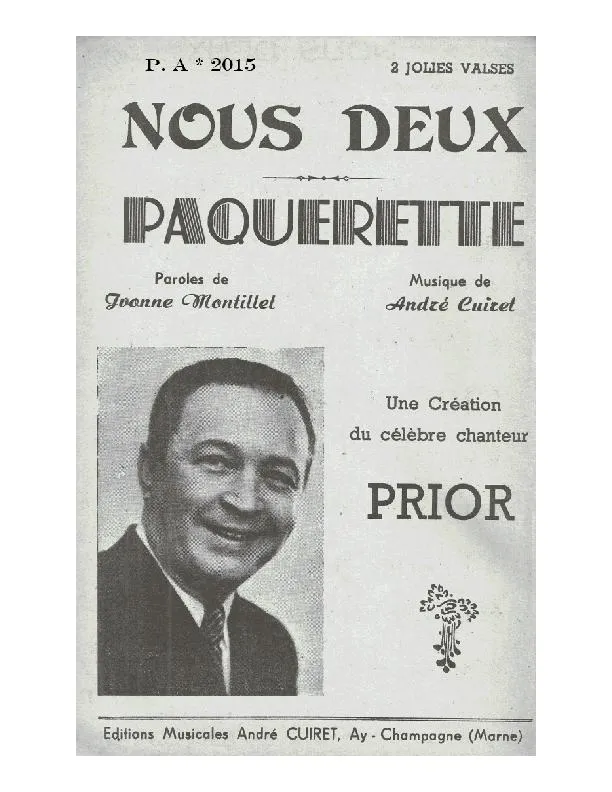 télécharger la partition d'accordéon Pâquerette (Orchestration Complète) (Valse) au format PDF