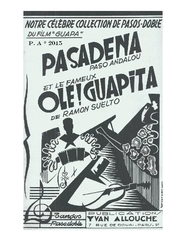 télécharger la partition d'accordéon Olé Guapita (Orchestration Complète) (Paso Doble) au format PDF