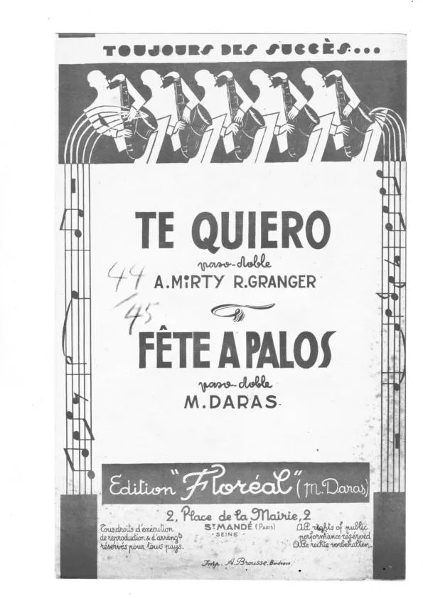 télécharger la partition d'accordéon Fête à Palos (Paso Doble) au format PDF