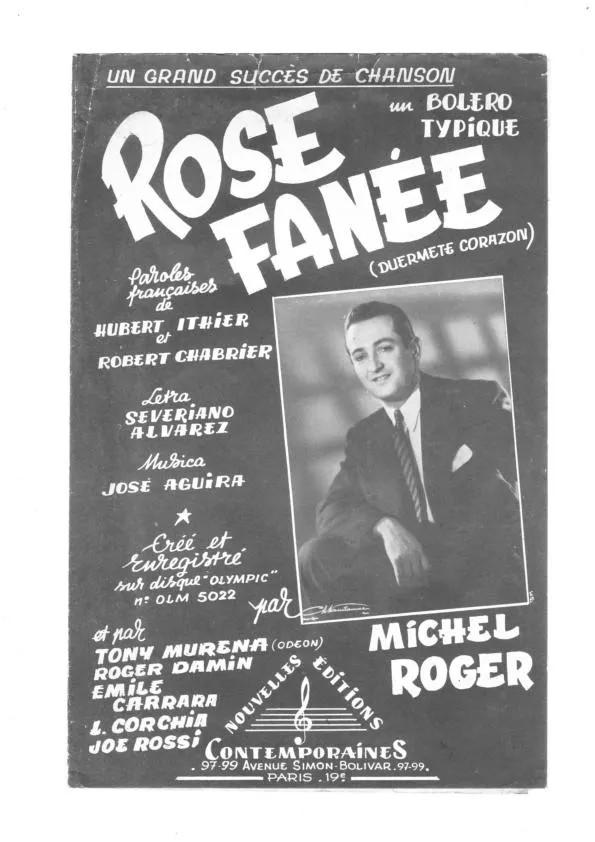 télécharger la partition d'accordéon Rose fanée (Duermete Corazon) (Boléro) au format PDF