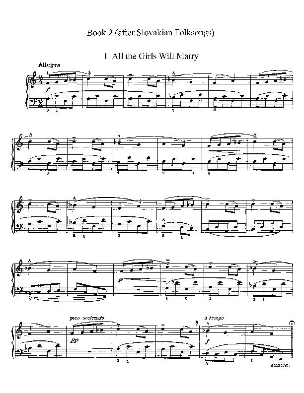 télécharger la partition d'accordéon After Slovakian Folksongs au format PDF