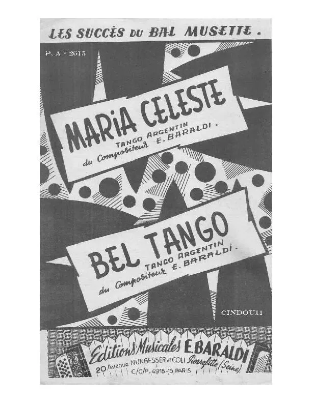 télécharger la partition d'accordéon Maria Céleste (Orchestration) (Tango Argentin) au format PDF