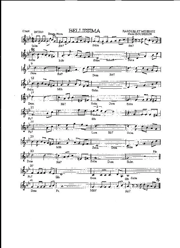 télécharger la partition d'accordéon Bellissima (Bossa Nova) au format PDF