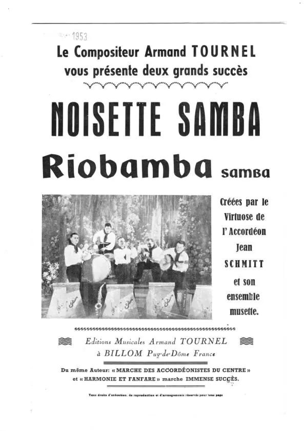 télécharger la partition d'accordéon Noisette Samba + Riobamba (Orchestration Complète) au format PDF