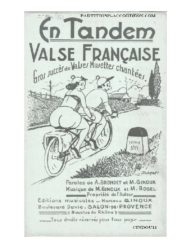 télécharger la partition d'accordéon Valse Française au format PDF
