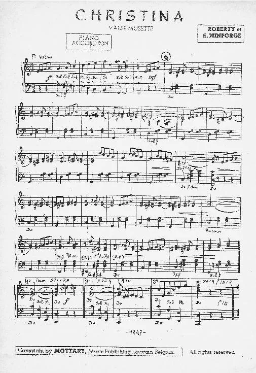 télécharger la partition d'accordéon Christina (Orchestration)  (Valse Musette) au format PDF